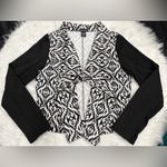 Signature Studio Black and White Patterned Cardigan Size L Size L Photo 3