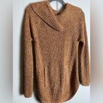 Snails & Cinnamon - Gold Chunky Sweater. Cowl Neck.
Long Length w/ Pockets Photo 4