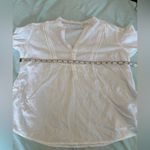 Tantrums Women White Tunic Gauze embroidery. Cottagecore Peasant Blouse Photo 2