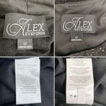 Alex Evenings NWT Midi Length Jacket Scoop Neck Dress Set Black Sequin Size 12 Photo 13