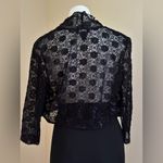 R & M Richards R & M Richard’s Black Scalloped Sequin Lace Bolero Light Summer Jacket S… Photo 5