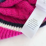 Mother The Mock Neck Pink Cable Knit Cropped Jumper Sweater Size Medium Photo 5