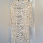 Belldini Chochet Cardigan Boho Coverup Tan Long Sleeve Size S Photo 1