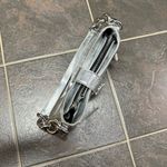 ALDO  Faux Croc Print Shoulder Bag Handbag Purse Zippers Silver Y2K Photo 6