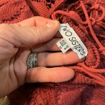 Two Sisters  Dress Lace Overlay Fringe Hemline Criss Cross Back Wine Size 6 Women Photo 7