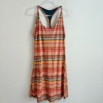 prAna  Francesca Striped Active‎ Dress orange yellow size large Photo 2