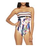 Trina Turk Treasure Cove Bandeau One Piece Swimsuit Size US 6 Photo 1