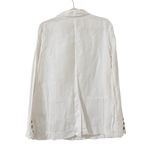 Michael Stars  Single Breasted Lottie Linen Blazer in White size Medium Photo 3