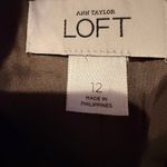 Loft Gray Wool Blazer Sz 12 Faux Fur Collar Tailored Jacket Photo 3