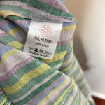 Gul‎ Hurgel Pastel Multicolored Striped Linen Midi Dress XS Pink Photo 9