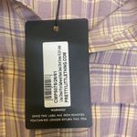 Pretty Little Thing Plaid Long Sleeve Button Down Lilac Shirt Dress NWT Sz 16 Photo 3