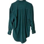Vintage Basic People Everywhere Reindeer Christmas Holiday Sot Corduroy Shirt M Green Size M Photo 3
