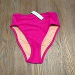 J.Crew Bright Pink Hallie Bikini Bottom XS Vacation High Rise Beach Pool Vacay Photo 3