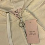 Como vintage NEW!  Fleece Hoodie Sweatshirt Size XXL Ivory Pink Purple Geometric Photo 2