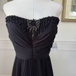 NWT Theia Strapless Accordion Pleat Embellished Dress Black $1300 2 Photo 2