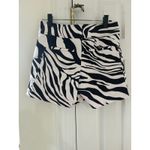 Cache Vintage Y2K Zebra Black White Print Mini Skort Skirt Photo 2