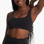 Vuori  BreatheInterlock Medium Support Scoop Neck Daily Bra Black Small Photo 0