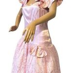 American Vintage Vintage 80's pink drop waist sleevless lace netting overlay bows dress small Photo 4