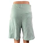 ZARA Women's Green Striped High Waisted Straight Bermuda Chino Shorts Size M Photo 1