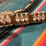 Size XL thin bling belt on leather Brown Photo 3