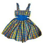 Free People Bridget Mini Dress Plaid Summer Cutout Vacation Size XS Rare Smocked Photo 11