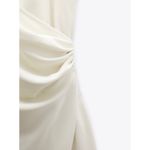 ZARA  sparkly strap midi dress in cream Photo 8