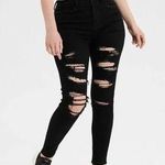 American Eagle Black Curvy High rise Jeggings Photo 0