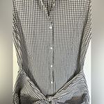 ZARA Pleated Sleeveless Black and White  Trafaluc Button Up Dress Size M Photo 3