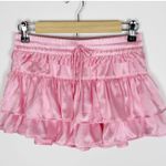 Shug Lala Skirt Ballerina Pink Silk Ruffle Mini Skirt Size Small Photo 1