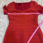 Escada Carmine Red Midi Bodycon Cocktail Dress Holiday Party Size M Photo 5