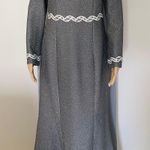 Grey Long Sleeve Gown Silver Size 8 Photo 0