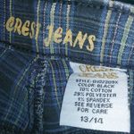 Crest Jeans 13/14 32 Navy Green Plaid Long Shorts Blue Photo 1
