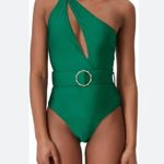 Emerald Green One Shoulder Cutout One Piece Photo 1