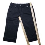 Sandro Sportwear Paris Cropped Wide Leg Pants Trousers 12 Black Capri Photo 4