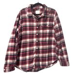 American Eagle Flannel Shirt Womens L Red Plaid Soft Rustic Cabin Core Hiking‎ Size L Photo 0