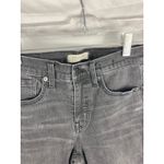Madewell  9" High Rise Skinny Jeans in Black Sea Raw Hem Distressed Boho 26 Photo 1