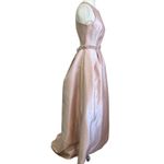 Cachet Satin Evening Gown Formal Dress With Pockets Flawed Womens Size 10 Pink Photo 1