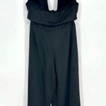 NEW SNDYS Aura Plunge Tie Front Cut Out Halter Jumpsuit Black Women's XS Photo 4