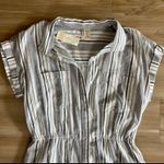 Striped Collared Short Dress Multi Size L Photo 1