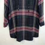 Cloth & Stone  Jewel Tone Long Sleeve Plaid Shift Shirt Dress Size Medium Photo 8