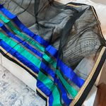 Indian pakistani jamdani type party wear sari with blouse Multiple Photo 8