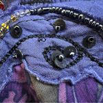 Free People  Mini Dress 4 Purple Violet Beads Embroidery Sleeveless Sequins Lined Photo 7