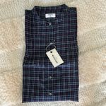 Untuckit Plaid Tara Shirt Women’s, Navy/Red, Size 10, NWT Blue Photo 5