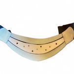 Vintage Black Leather & Suede Studded Belt Photo 3