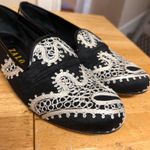 Zalo Women’s Black and White Embroidered Flats with Intricate Design size 8M‎ Photo 3