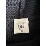 CAbi Cable Knit Cowl Turtleneck Sweater Fisherman Preppy Navy Blue Size XS 3168 Photo 3