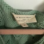 Sézane Sezane Marthe 100% Cotton Knit Jumper Cardigan Almond Green Photo 4