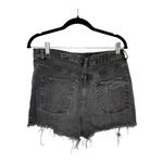 Topshop  Washed Black Ripped Denim Shorts – Grunge Mom Fit US 8 Photo 1