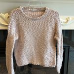 Yet Again  Sweater Mocha Textured Crewneck Womens Smsll Photo 1