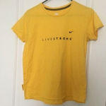 Nike Fit-Dry Women's Juniors Short Sleeve T-Shirt Live Strong Size Large Yellow Photo 0